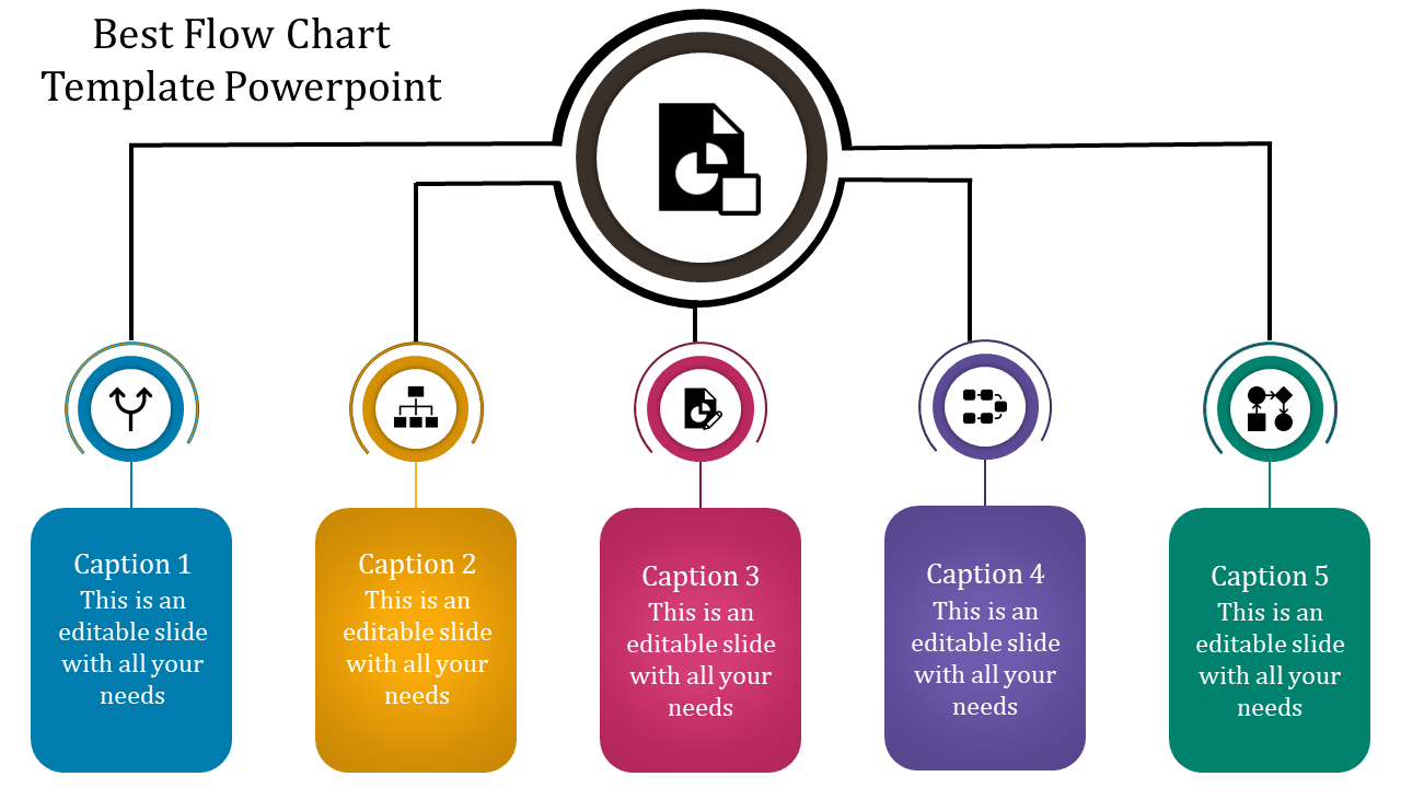 flow chart template powerpoint-5-multicolor